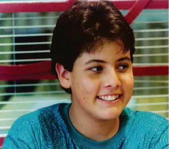  ?? Acervo/tvglobo ?? Bruno De Luca aos 12 anos como Fabinho, de ‘Malhação’