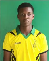  ?? ?? Wynter...national Under-17 cricketer