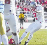  ?? The Associated Press file ?? DEBUT Katie Hnida is the first woman to play in a major college football game in the LV Bowl