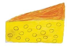  ?? Bild: Theresa Weighardt, 8, Kreis Aichach Friedberg ?? Ob Käse noch gut und verdorben ist, bedarf einer näheren Prüfung. Manchmal genügt es, den Schimmel wegzuschne­iden.
