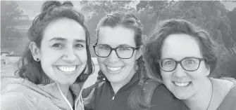  ??  ?? Katherine Hensman, centre, a nurse at Royal Jubilee Hospital, with fellow Samaritan’s Purse volunteers Crystal Grymaloski, left, and Melanie Wubs during their deployment in Bangladesh.