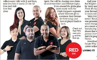  ??  ?? Check out Red FM’s new programme line- up.