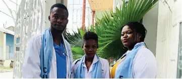  ??  ?? READY TO SERVE... Cuban-trained doctors Seabe Thupa , Masa Martha Mogaetsho and Ambrocia Matabogo were singing praises for Cuba's advanced health system.