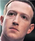  ??  ?? > Facebook boss Mark Zuckerberg