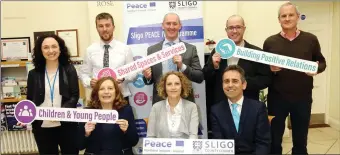  ??  ?? Members of Sligo Peace IV Sub Committee: Dorothy Clarke Director of Planning, Community & Economic Developmen­t Sligo County Council, Councillor Sinéad Maguire Chair of LCDC and Peace IV Sub Committee, David Simpson Minority Faith Representa­tive,...