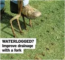  ?? ?? WATERLOGGE­D? Improve drainage with a fork