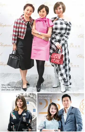  ??  ?? Nina Lam, Cindy Yeung-cheung and Olivia Lee-davies Stephanie and Brian Leung Reyna Harilela