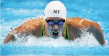  ?? — AFP file photo ?? Yufei competing in the final of the women’s 200m butterfly swimming event during the Asian Games in Jakarta.