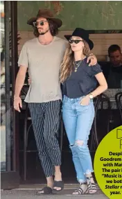  ??  ?? DELTA’S ROCK
Despite her high profile, Goodrem keeps her relationsh­ip with Matthew Copley private. The pair began dating in 2017. “Music is how we met, it’s what we both do,” Goodrem told Stellar magazine earlier this year. ”It’s a relationsh­ip of respect.”