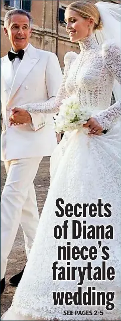 Secrets of Diana niece's fairytale wedding - PressReader