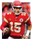  ?? GETTY IMAGES ?? Playing through pain: Mahomes