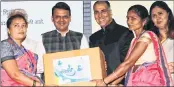  ??  ?? On Shaina NC distribute­s Sanitary pads to girls at Dongri Remand Home. She also installed a sanitary pad incinerato­r machine at Matunga Railway Station the first ever station fully operated and managed by women. CM Devendra Fadnavis, actor Akshay Kumar...