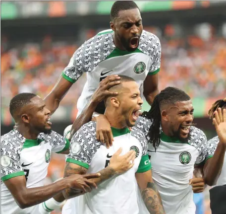  ?? ?? Super Eagles players...primed to player South Africa in June