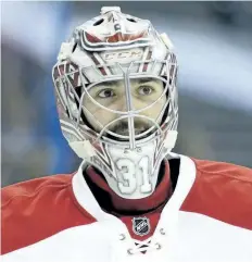  ?? THE ASSOCIATED PRESS FILES ?? Montreal Canadiens goalie Carey Price says that he will stay off the ice a little longer while he deals with a lower- body injury.