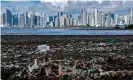  ??  ?? Garbage, including plastic waste, is seen at the beach in Costa del Este, Panama City. Photograph: Luis Acosta/AFP via Getty Images