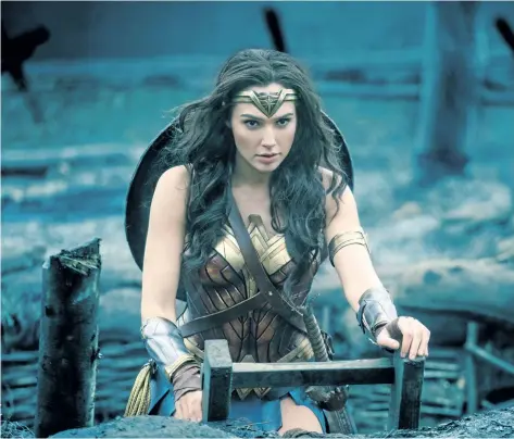  ?? CLAY ENOS/THE ASSOCIATED PRESS ?? Gal Gadot in a scene from Wonder Woman.