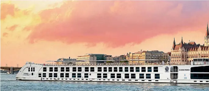  ?? PHOTOS: UNIWORLD ?? Just like a floating boutique hotel, the SS Maria Theresa is 135m long.