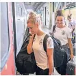  ?? FOTO: DPA ?? Die deutschen Spielerinn­en reisen mit der Bahn zum Spielort.
