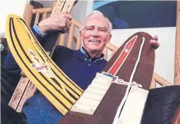  ?? JULIE POPPEN ?? Sherman Robert Poppen, inventor of the Snurfer, a forerunner to the modern snowboard, died last month after complicati­ons from a stroke. He was 89.