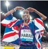  ??  ?? Champion: Mo Farah will be among the runners at Westminste­r