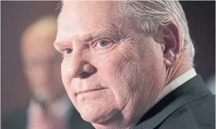  ?? CHRIS YOUNG/THE CANADIAN PRESS ?? Doug Ford’s comments on abortion have drawn criticism from inside and outside the PC party.