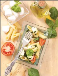  ?? TRIBUNE CONTENT AGENCY ?? This pasta salad may be served chilled or at room temperatur­e.