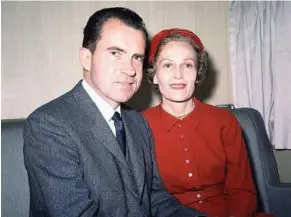  ?? — AP ?? Love of his life: Nixon and Pat posing for photos while campaignin­g at Rockefelle­r Centre in New York in this file picture.