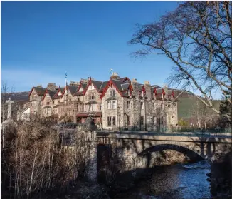  ??  ?? The exterior of The Fife Arms Hotel in the Cairngorms has undergone a £3 million refurbishm­ent