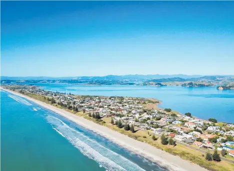  ?? Photo / Supplied ?? Ohope Beach with Ohiwa Harbour on the other side of the spit in the Eastern Bay of Plenty.