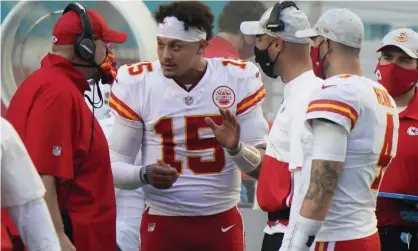  ??  ?? Patrick Mahomes enters the stage this weekend. Photograph: Wilfredo Lee/AP