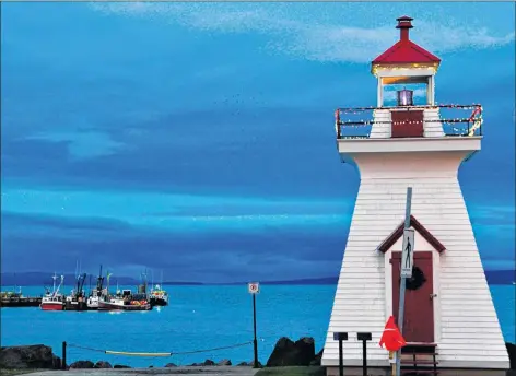  ?? SARA ERICSSON ?? The purple light in the Digby lighthouse has now been shining purple in memory of MaCali Cormier, the young girl who died as the result of a tragic accident at Yarmouth’s annual Christmas parade.