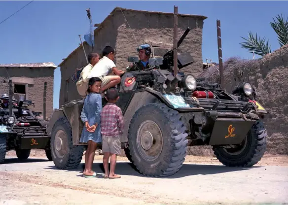  ??  ?? A Royal Canadian Dragoons reconnaiss­ance squadron on UN Cyprus patrol. Canada has had peacekeepe­rs in Cyprus since 1964.