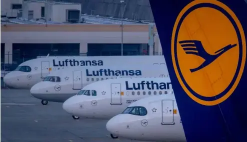  ?? ?? Lufthansa is one of the airlines forced to change their operations after the attack