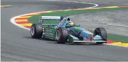  ?? AP ?? Mick Schumacher, son of seven-time Formula One (F1) world champion Michael Schumacher, drives an exhibition lap ahead of the Belgian F1 Grand Prix in Spa-Francorcha­mps, Belgium, yesterday. Mick Schumacher marked the 25th anniversar­y of his father’s...