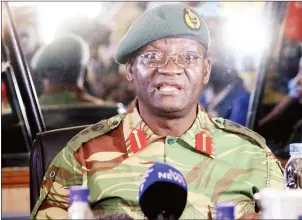  ?? — Picture by Munyaradzi Chamalimba ?? Zimbabwe Defence Forces spokespers­on Colonel Overson Mugwisi addresses journalist­s at a Press conference on the role of the defence forces in the forthcomin­g harmonised elections in Harare yesterday.