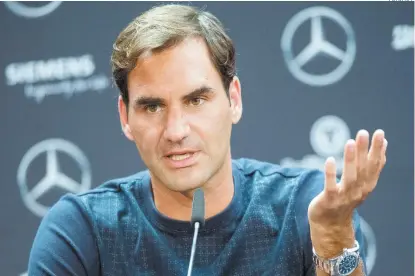  ??  ?? El suizo Roger Federer, listo para participar en Stuttgart