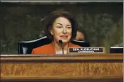  ?? GREG NASH — POOL ?? Sen. Amy Klobuchar, D-Minn., speaks during a Senate committee hearing at the U.S. Capitol in Washington.