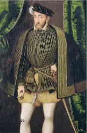  ??  ?? Portrait de Henri II, par Francois Clouet, musée du Louvre, Paris. Roi de France de 1547 à 1559, il épouse Catherine de Médicis le 28 octobre 1533.