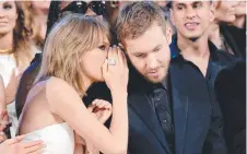  ??  ?? SILENCE BROKEN: Taylor Swift and Calvin Harris.