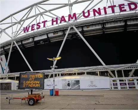  ?? GETTY IMAGES ?? .La Premier League inglesa es una de las ligas que aún está en veremos. /