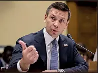  ?? AP/ANDREW HARNIK ?? Acting Homeland Security Secretary Kevin McAleenan told lawmakers Thursday that “the vast majority” of detained families are kept together, while some are separated over health and safety concerns.