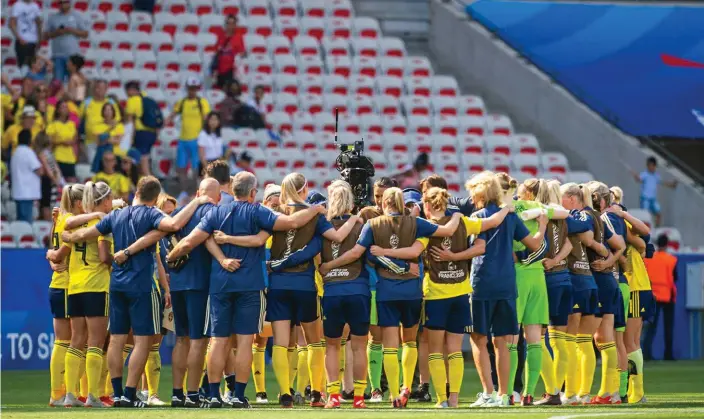  ?? Bild: Simon Hastegård ?? att Sverige vann matchen med 5–1 handlar faktiskt mer om en motståndar­e som inte är så värst bra snarare än en bländande anfallsins­ats, skriver Philip Trollér.