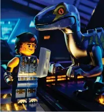  ??  ?? Lego’s Mr Nasty: Rex Dangervest, right, and android warrior Alita, left