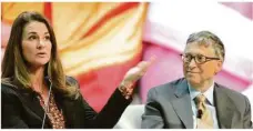  ??  ?? Bill und Melinda Gates 2015 beim Weltwirtsc­haftsforum in Davos.