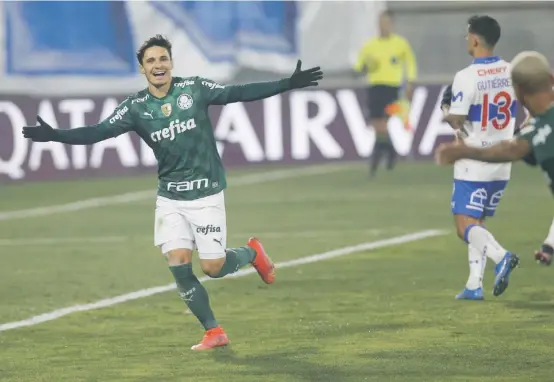  ?? / PHOTOSPORT ?? El único festejo. Un penal cobrado por el VAR le dio el triunfo a Palmeiras sobre la UC.