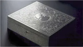  ?? — AFP ?? One and only: ‘Once Upon a Time in Shaolin’ is stored in this steel case. There is just one copy of the album in the world.
