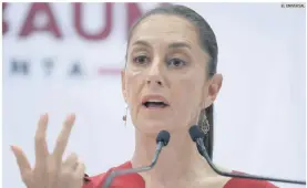  ?? EL UNIVERSAL ?? SHEINBAUM. La candidata invita a los ciudadanos a defender el voto por la 4T el próximo 2 de junio.