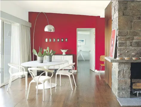  ??  ?? Benjamin Moore’s colour for 2018 is Caliente, a deeply saturated bold red.