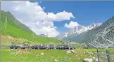  ?? REUTERS ?? Indian soldiers at a camp heading to Ladakh on June 16.