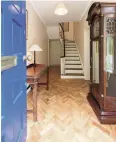  ??  ?? Left: Quails Wood House dates from 1860. Above: The entrance hall, and, below, a stable door leads into the converted stable block